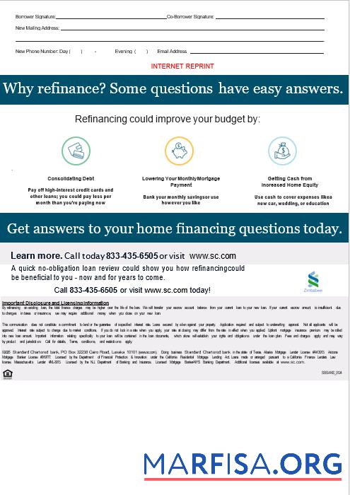 Downloadable Zimbabwean Standard Chartered Bank mortgage statement in Word and PDF formats, 3 pages 3 download for verification